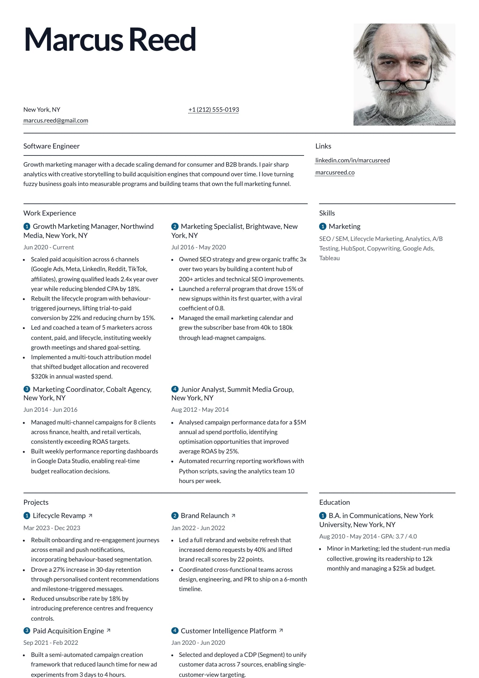 Atlas Marine resume template