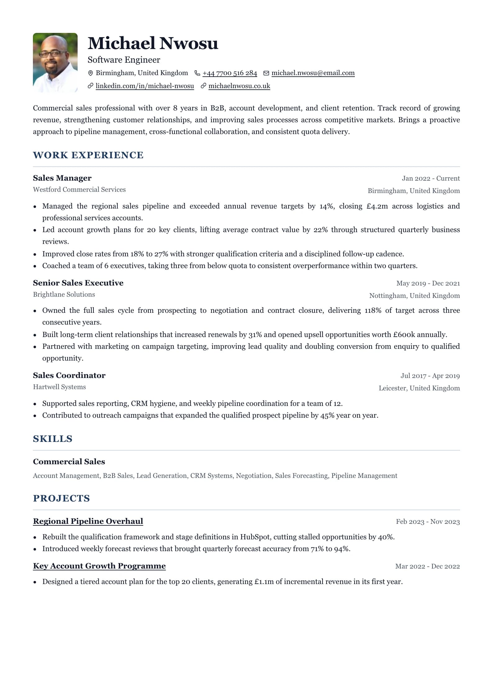 Classic Executive resume template