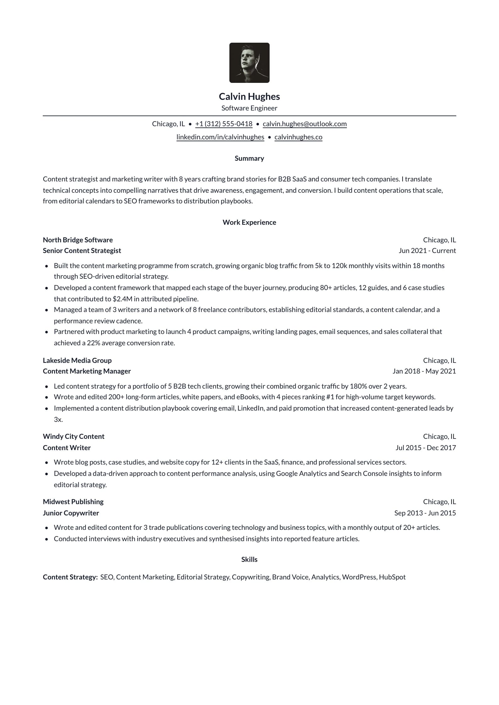 Harvard Sans resume template